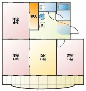 カメリア栄【205号室】の間取り