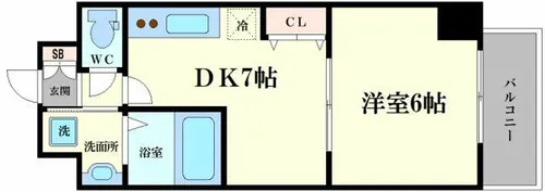 コスモプレミアムベイ大阪【4階】の間取り