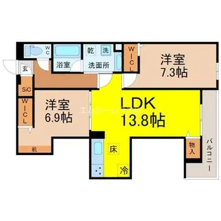 luvita上社【1階】の間取り