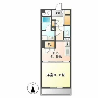 フィオレンテ本山【1階】の間取り