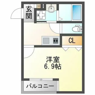 ALEGRIA姫島Ⅱ【1階】の間取り