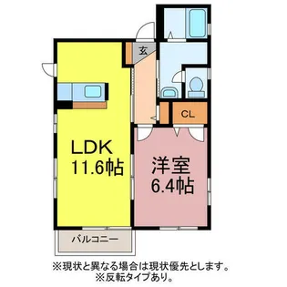 愛知県豊橋市瓦町【アパート】の間取り