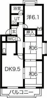 フローレス鹿山【1階】の間取り