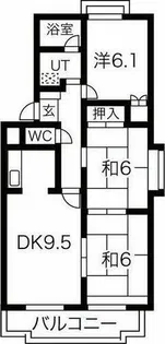 フローレス鹿山【1階】の間取り
