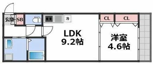 Louis Apartment 長瀬ノール【1階】の間取り
