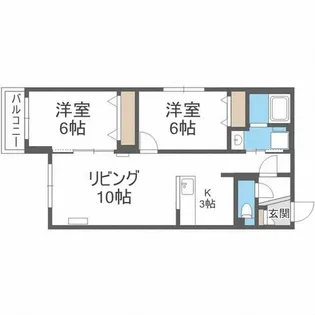 グランメール平岸1-2【2階】の間取り