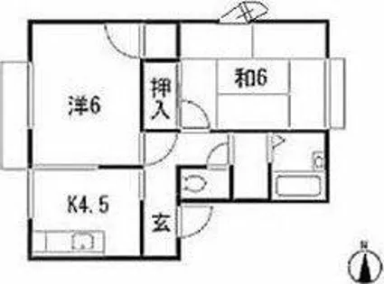 レピュート勝川Ⅰ【205号室】の間取り