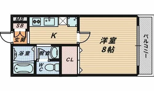 ボヌール鳳Ⅱ【102号室】の間取り