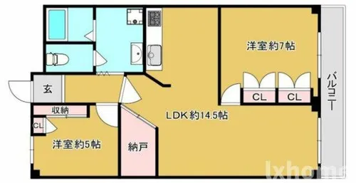 秀和南茨木レジデンス【3階】の間取り