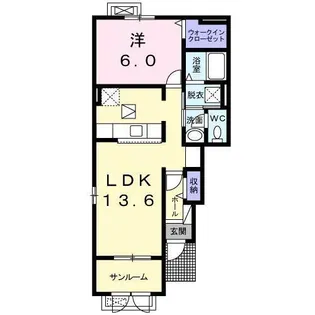 ベル アンジュIII【1階】の間取り