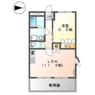エクシード【1階】の間取り