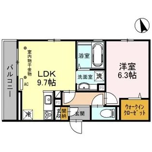 La Luce南茨木【3階】の間取り