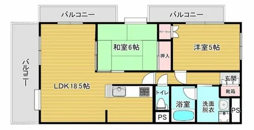 リファレンス箱崎【13階】の間取り