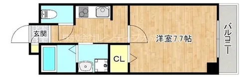 ランド大今里南【6階】の間取り