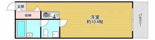 ライオンズシティ難波南【2階】の間取り