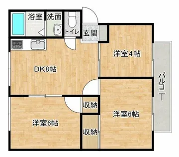 サンパーク北野【12号室】の間取り
