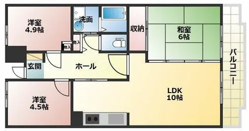 グリーンヴィラ御領【1階】の間取り