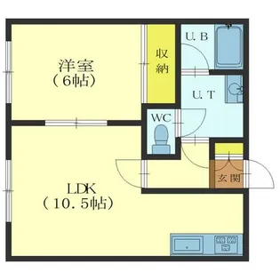 カーサ湯の浜Ⅱ【101号室】の間取り