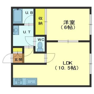 カーサ湯の浜Ⅱ【202号室】の間取り