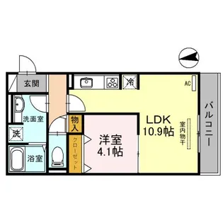 グランシャリオ夕陽丘【2階】の間取り