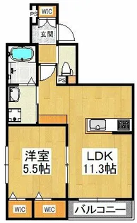 ヘーベルメゾン初芝駅前【2階】の間取り