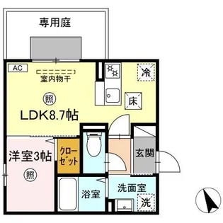 福岡県築上郡吉富町大字広津【アパート】の間取り