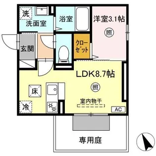 福岡県築上郡吉富町大字広津【アパート】の間取り