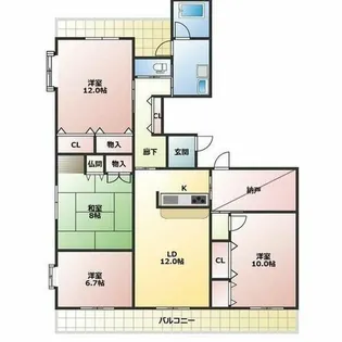グレース川口【1階】の間取り