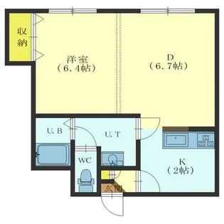 ノースコート深堀Ⅱ【406号室】の間取り