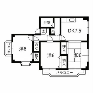 ソシア錦【4階】の間取り