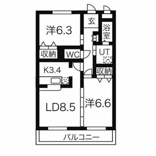 グランシャリオ【2階】の間取り