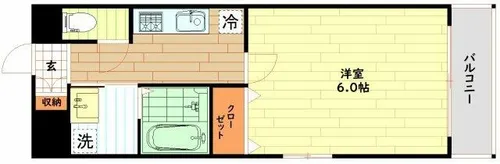 エスリード心斎橋EAST【14階】の間取り