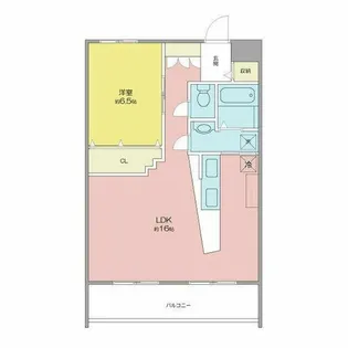 グリシーヌ藤英【2階】の間取り