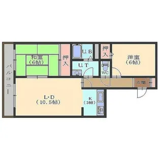 ヴィラ海岸町【2階】の間取り