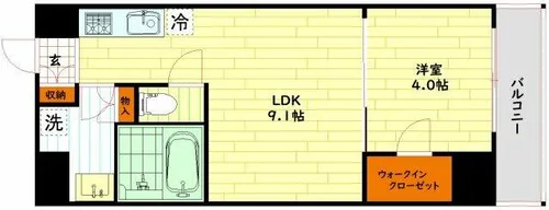 エル・セレーノ天満橋【2階】の間取り