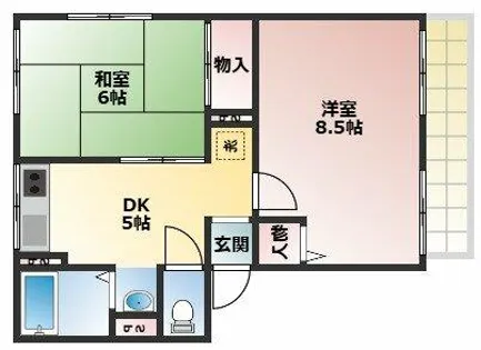 ソファレ美苑【1階】の間取り