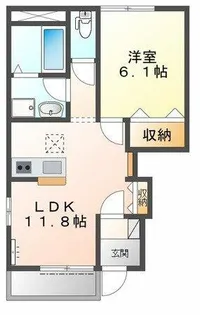 ジェミニハイムⅡ【101号室】の間取り