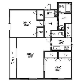 プラセール桔梗Ⅱ【101号室】の間取り