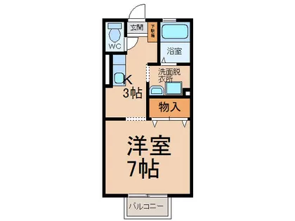 ハウスきらら【B207号室】の間取り