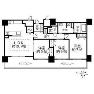 クリオ円山鳥居前【5階】の間取り
