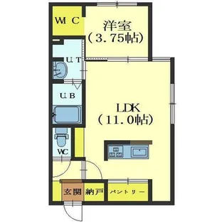 norfino Couleur ノルフィーノクルール【1-B号室】の間取り