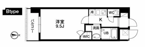 クラウンハイム北心斎橋フラワーコート【6階】の間取り