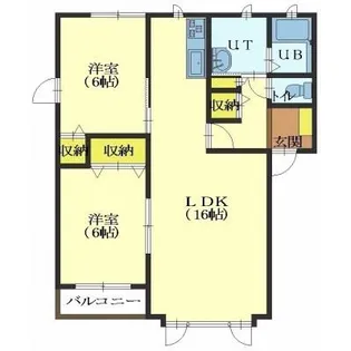 ハーモニーパレスⅡ【202号室】の間取り