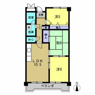 スカイガーデン兜山【2階】の間取り