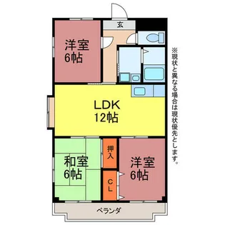 サンミレイ【1階】の間取り