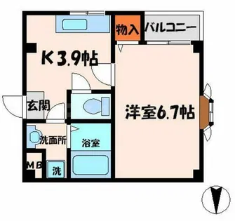 ハイツオークスⅡ【4階】の間取り