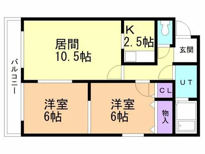 エルクレスト【201号室】の間取り