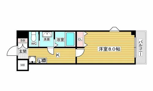 メゾンサンワ歌島橋【9階】の間取り