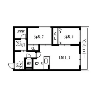 Angelic Village 南23条【4階】の間取り