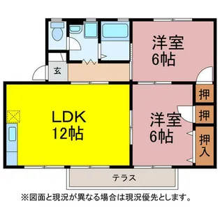 愛知県豊川市御油町西沢【アパート】の間取り